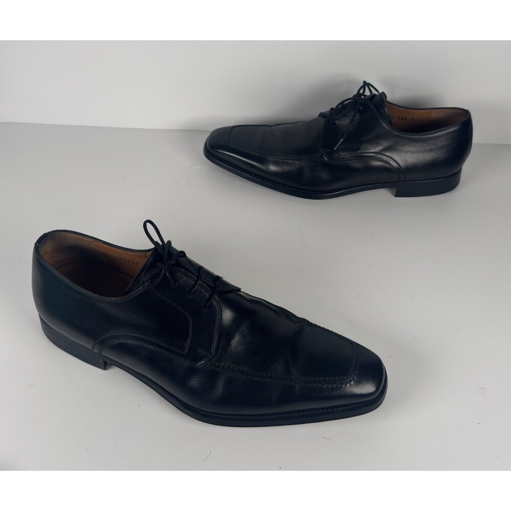 Magnanni Black Leather Men's Square Toe Oxford Dress Shoes SZ 10.5 13273